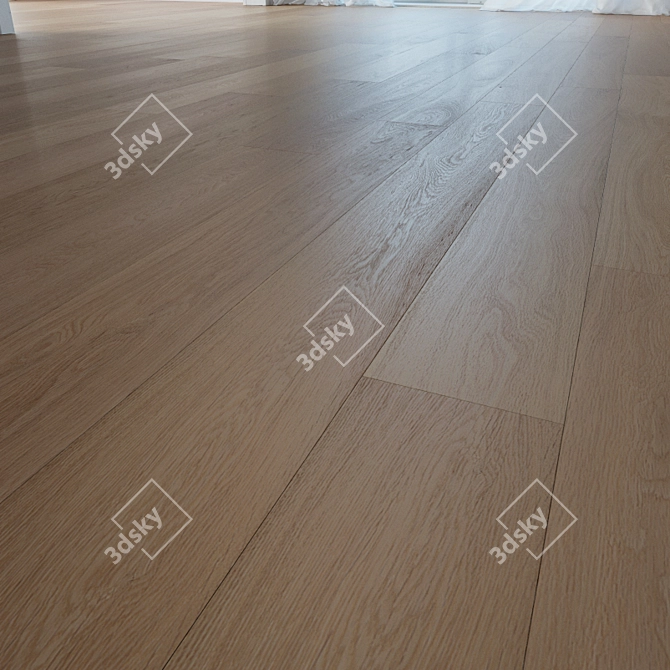 Luxury Pearl Oak Wood Flooring 3D model image 1