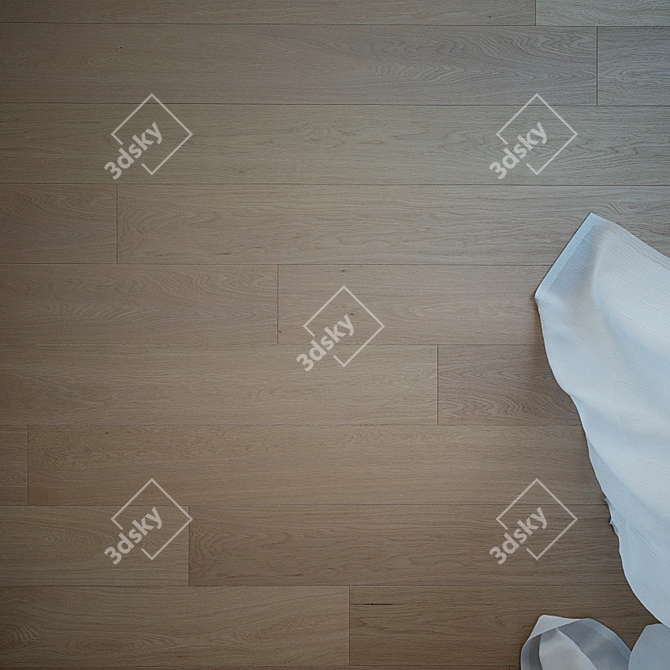 Luxury Pearl Oak Wood Flooring 3D model image 2