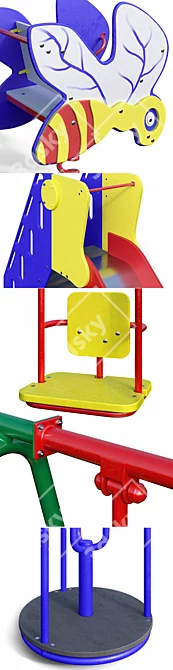 Playtime Fun: Kids' Play Equipment 3D model image 3