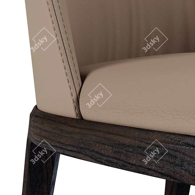 Title: Elegant Beige Poliform Grace Chair 3D model image 2