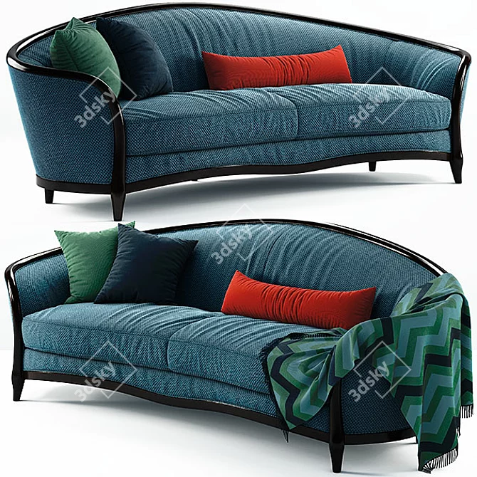 Vintage-style Altavilla Novecento Sofa 3D model image 1