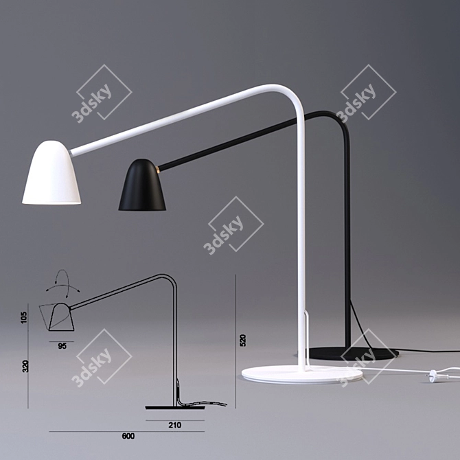 Elegant Formagenda Chaplin Table Lamp 3D model image 1