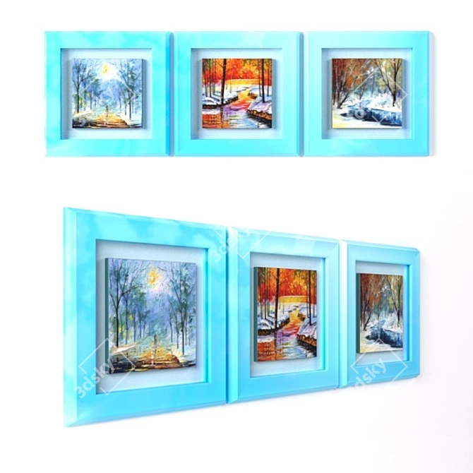 Winter Wonderland - Set of 3 Frames 3D model image 1