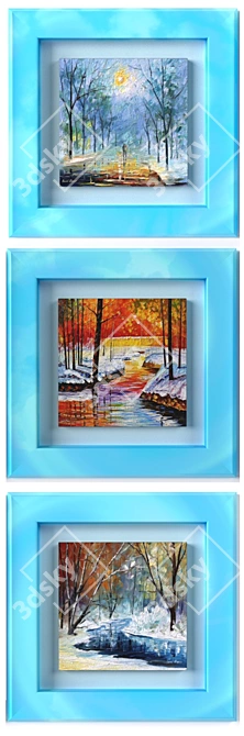 Winter Wonderland - Set of 3 Frames 3D model image 2