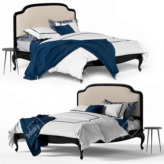 Title: Luxury Montclair Bed - Perfect for Any Bedroom 3D model image 1