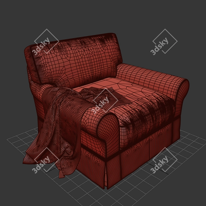 Comfort Classic Crate&Barrel Sofa 3D model image 3