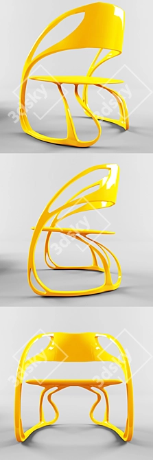 Elegant Butterfly Chair: 3D Max Version 2014 3D model image 2