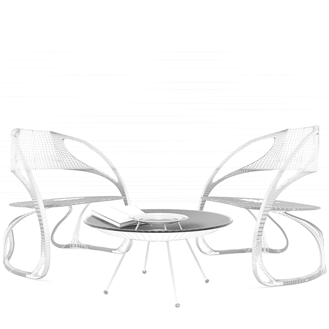 Elegant Butterfly Chair: 3D Max Version 2014 3D model image 3