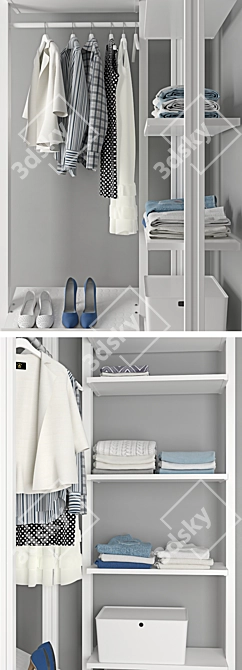 Functional IKEA ELVARLI Storage System 3D model image 2