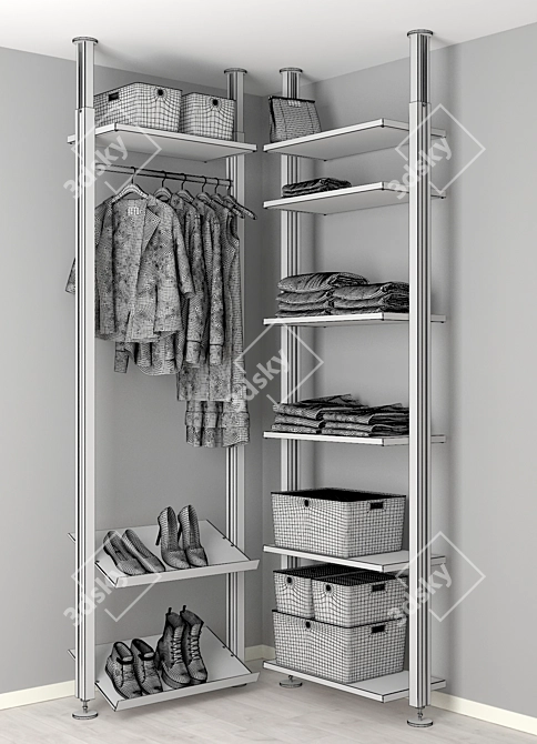 Functional IKEA ELVARLI Storage System 3D model image 3