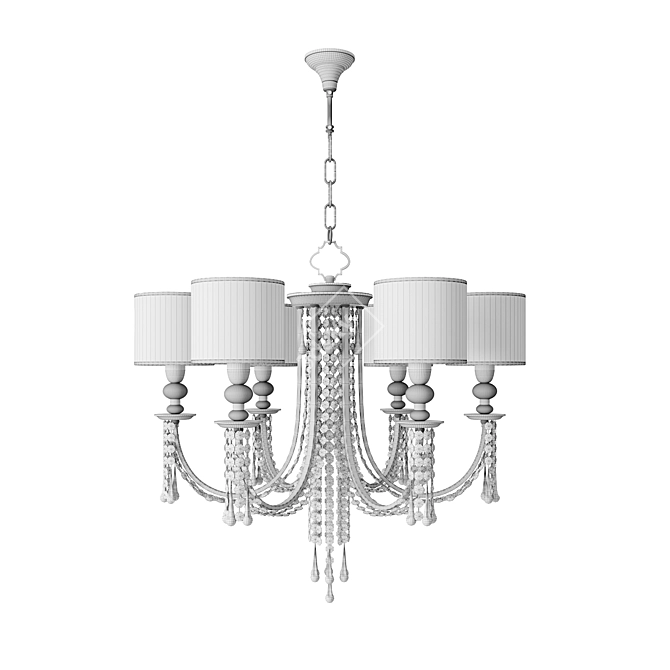 Elegant 6-Light Maytoni Bience Chandelier 3D model image 2