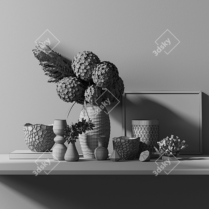 Elegant Decor Set 08 | UV Mapped | Multiple Formats 3D model image 3