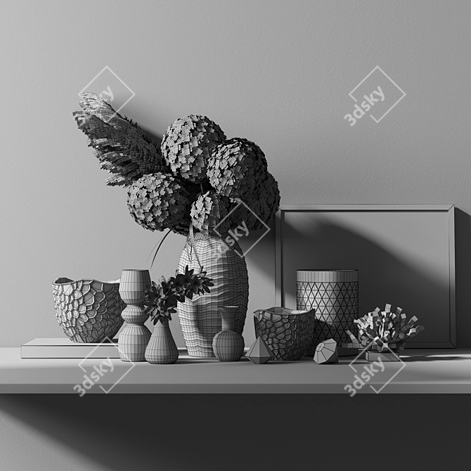 Elegant Decor Set 08 | UV Mapped | Multiple Formats 3D model image 7