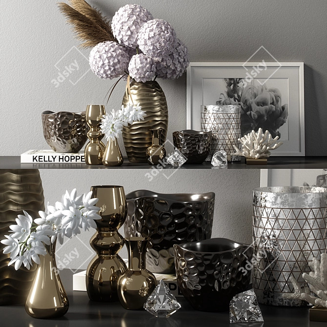 Elegant Decor Set 08 | UV Mapped | Multiple Formats 3D model image 8