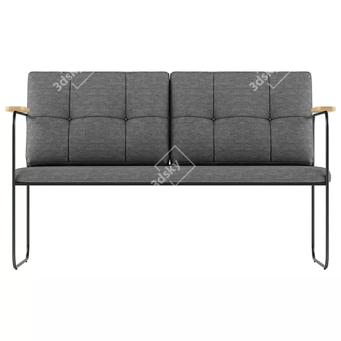 Forgemobili Two-Seater Sofa | FRG-I 043: Stylish and Versatile Comfort 3D model image 2