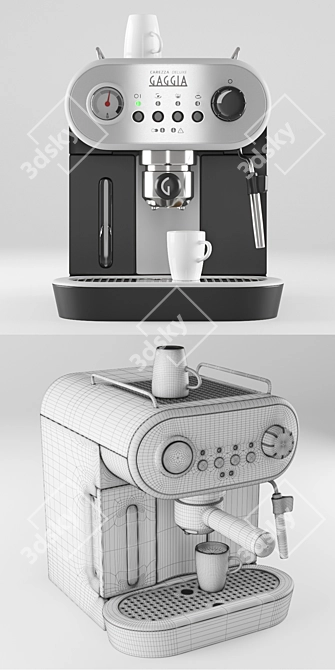 Gaggia DeLuxe Espresso Maker 3D model image 3
