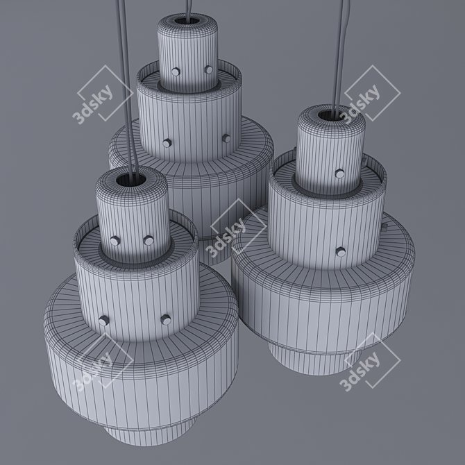 Title: Industrial Charm Pendant, Gask 3D model image 3