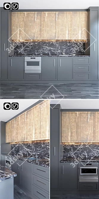 Modern Kitchen Set: V-Ray & Corona Compatible 3D model image 2