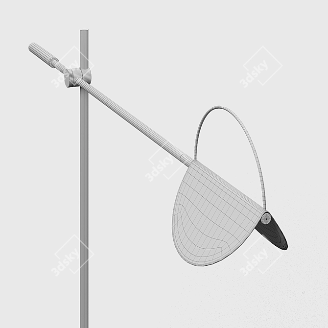 Leaves Floor Lamp: Brass or Black Steel 3D model image 3