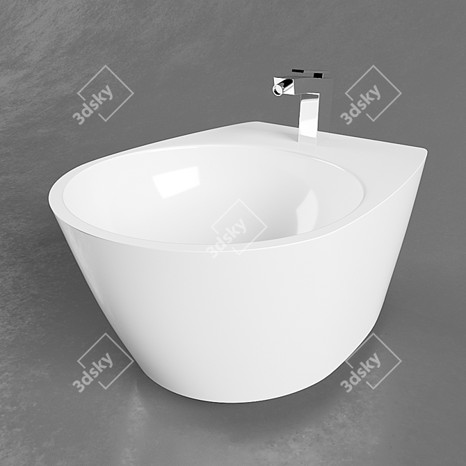 Modern Sinitra Toilet Model 3D model image 2