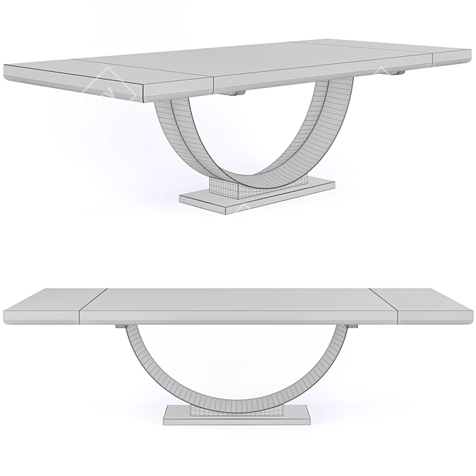 Elegant Wimbledon Dining Table 3D model image 2