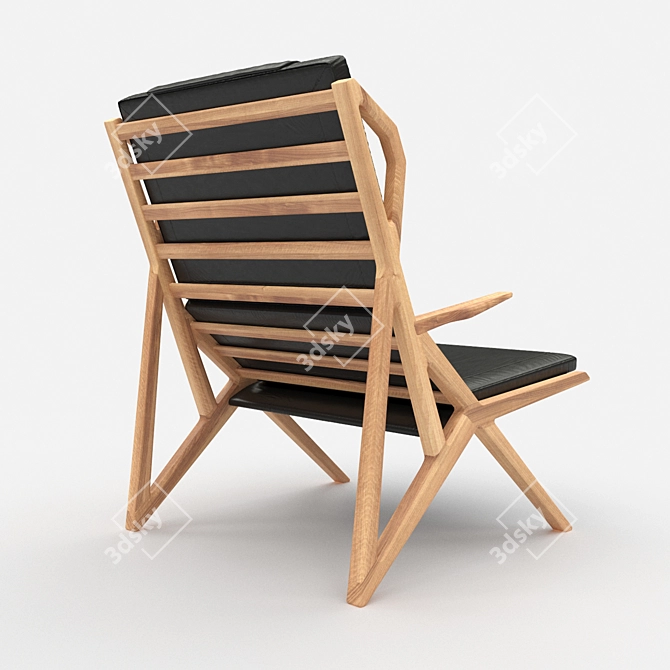 Modern Triangle Armchair 3D model image 3