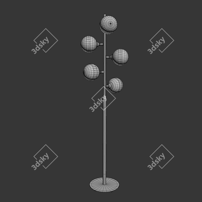 Elegant Padoue Floor Lamp 3D model image 2