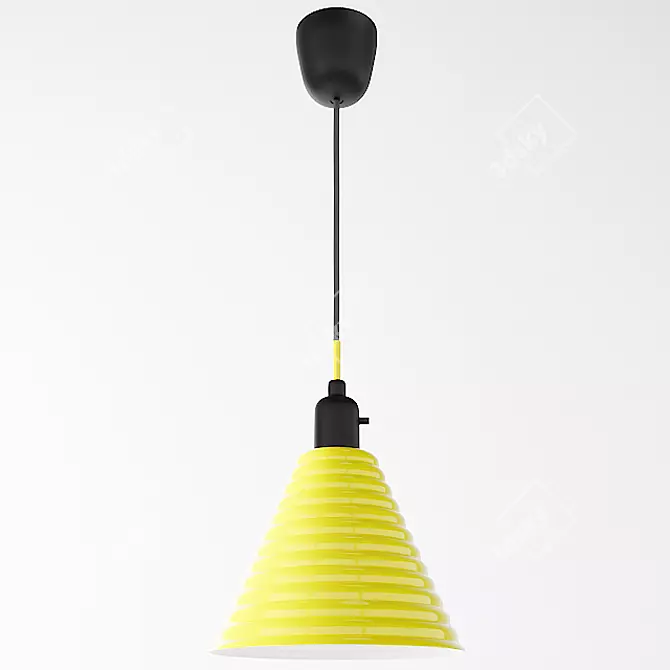 Vibrant Aluminum Pendant Lamp 3D model image 3