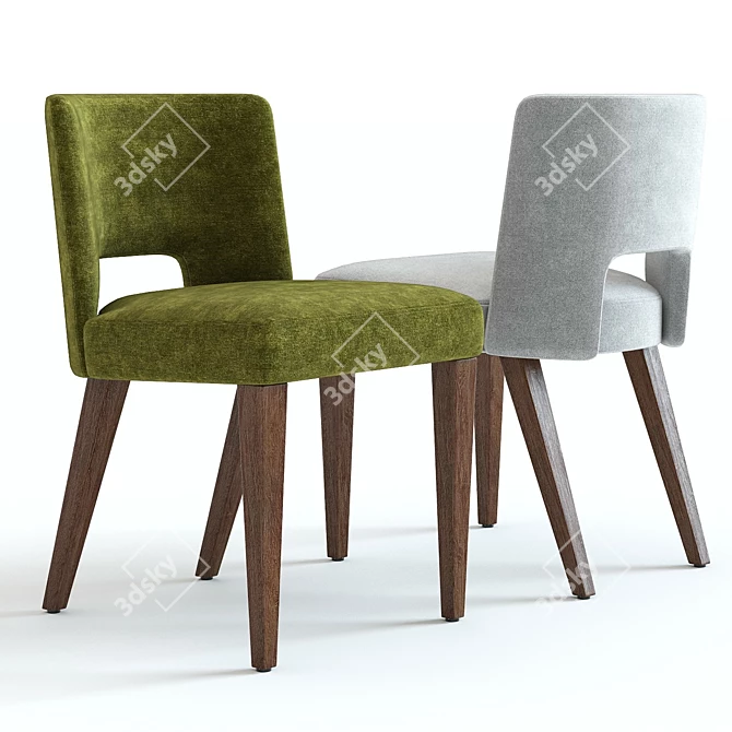 West Elm Ava Dining Chair: High-detailed 3D Model 3D model image 1