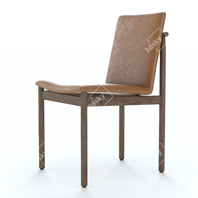 Modern West Elm Dining Chair 3D model image 3