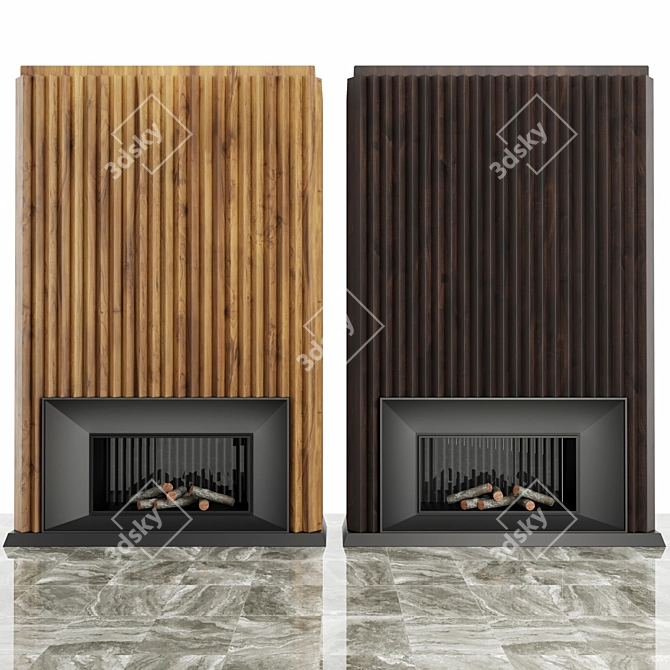 3D Fireplace Model - High Quality 3D model image 1