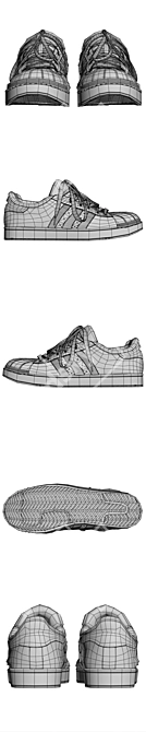 Blauer USA Mid Poly Shoes: TurboSmooth for Closeup 3D model image 3