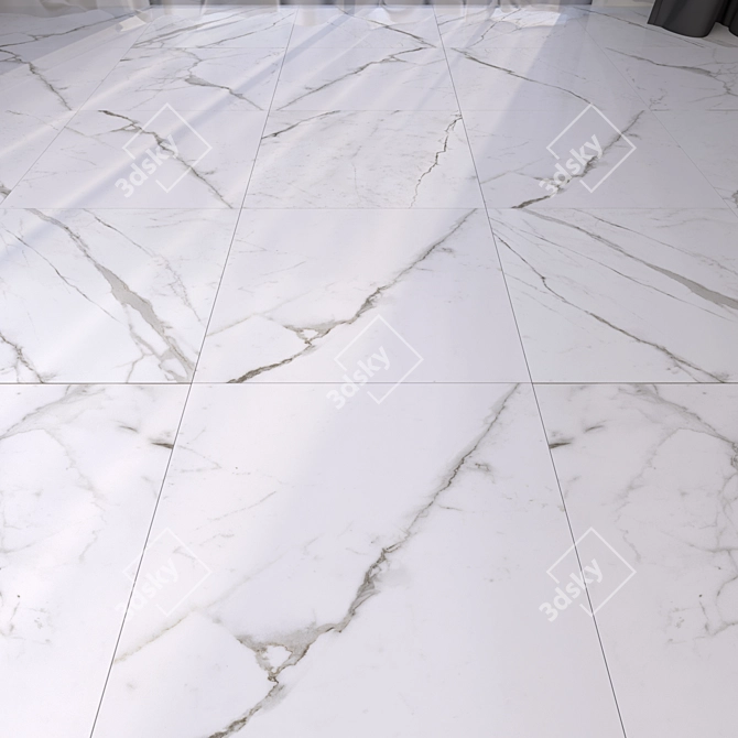 HD Marble Floor Tiles 3D model image 1