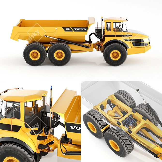 VolvoA40G Articulated Dump Truck 3D model image 3