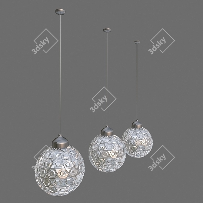 Sleek Modern Ceiling Light 3D model image 2