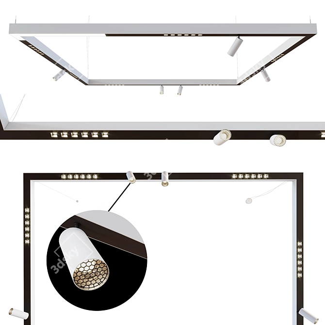 Modular Profile System: Versatile Lighting Solution 3D model image 1