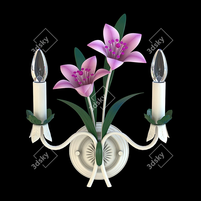 Elegant Decor Sconce 3D model image 1