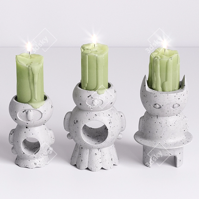 Arrival Part 1: Elegant Candle Holders 3D model image 1