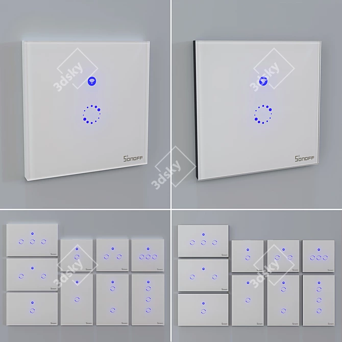 Smart WiFi Light Switch Sonoff 3D model image 1