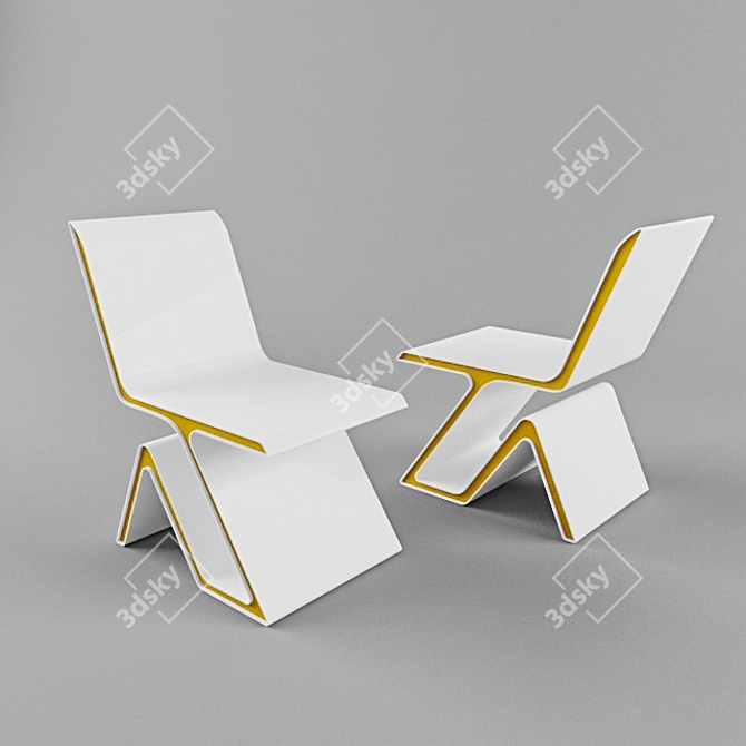 Elegant Shiven 2 Chair by Varsa 3D model image 2