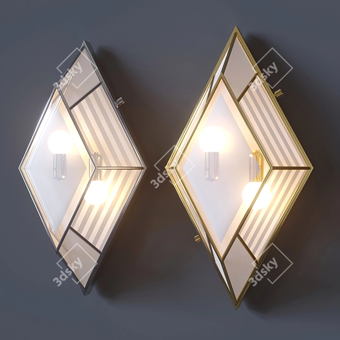 Italian Style Glass Lamp - Cremasco Rilegato 3D model image 1