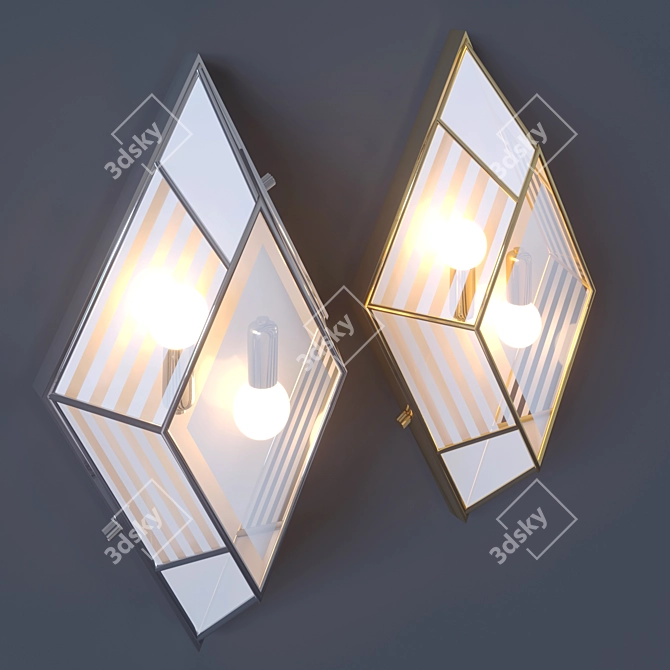 Italian Style Glass Lamp - Cremasco Rilegato 3D model image 2