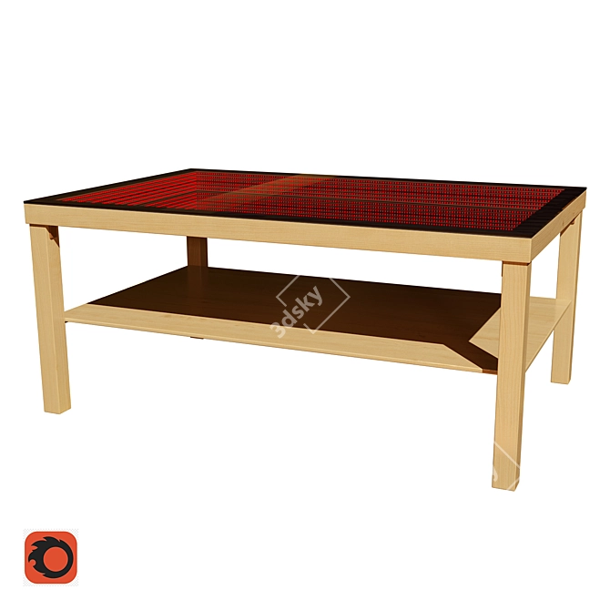 Sleek Designer Coffee Table 3D model image 1