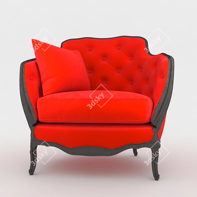 Modern Comfy Armchair 3D model image 1