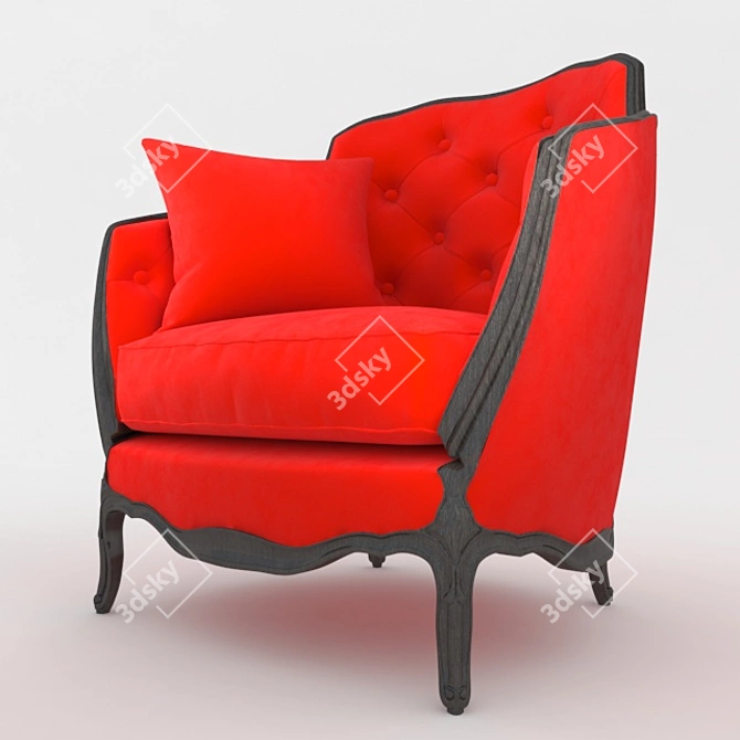 Modern Comfy Armchair 3D model image 2