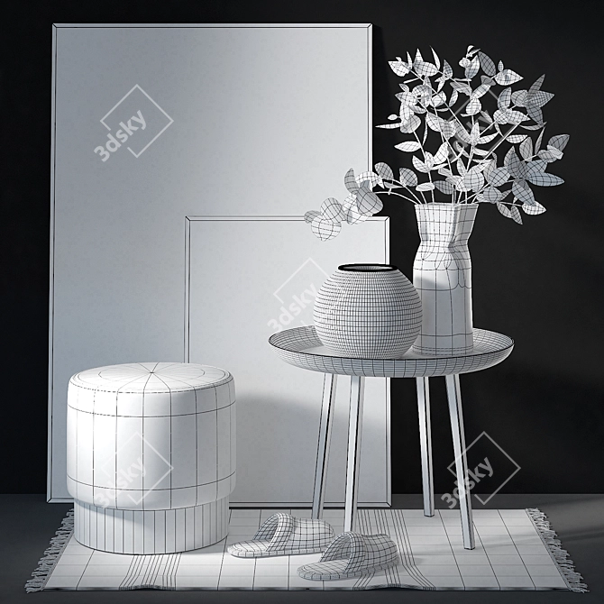 Elegant Home Decor Set 3D model image 3