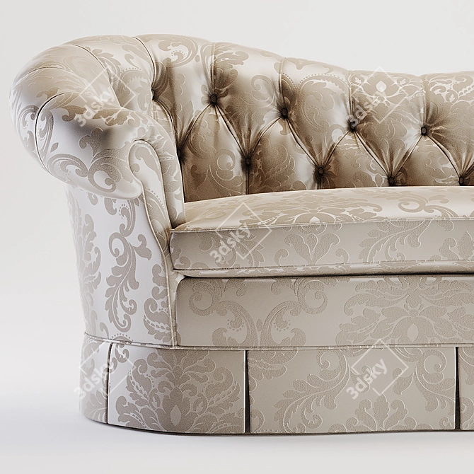 Elegant Victorian Loveseat: Stately Homes 3D model image 2