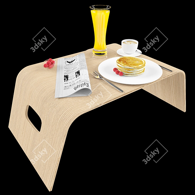 Morning Bliss: Breakfast in Bed 3D model image 1