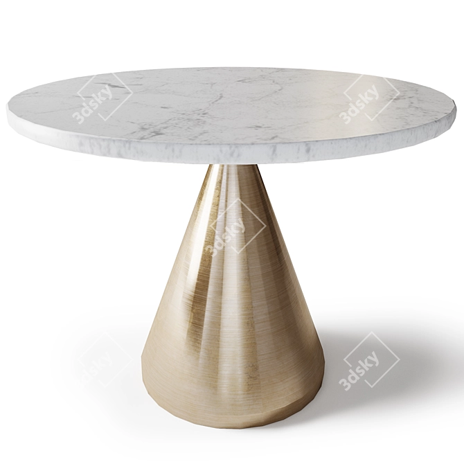 Elegant Marble Dining Table 3D model image 1