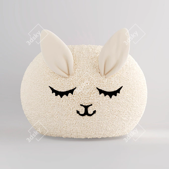 Title: Comfy Llama Pouf - Perfect for Kids! 3D model image 1